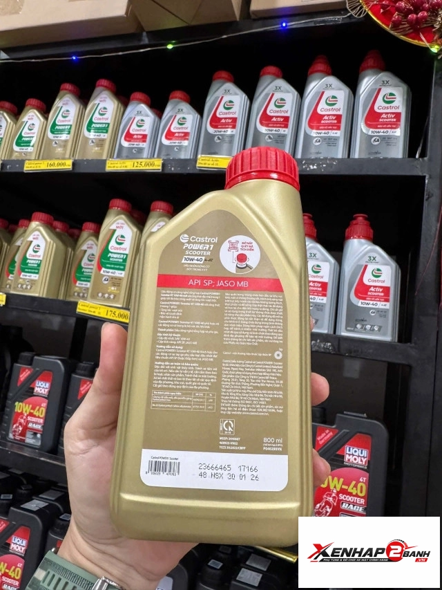Nhớt castrol power 1 scooter 10w40 08l dành cho xe tay ga - 2