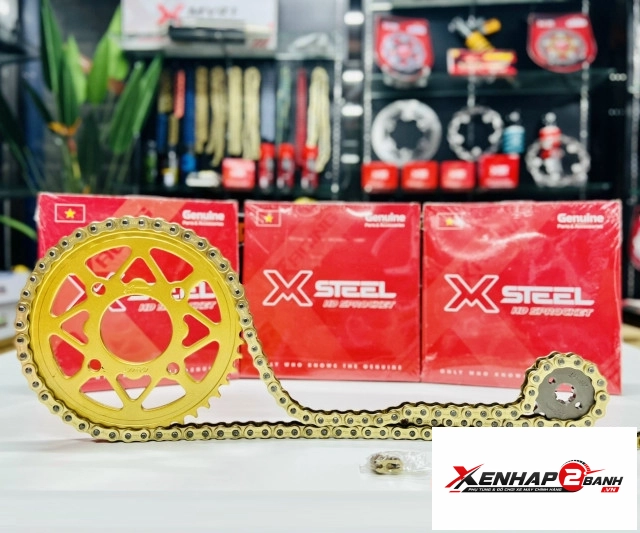 Bộ nhông sên dĩa x1r cho winner 122l vàng - 1