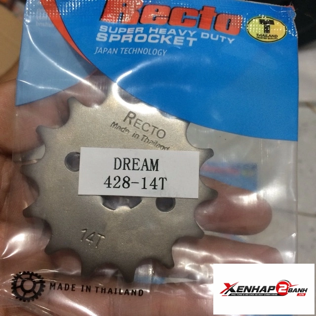 Nhông recto 14t cho honda wave dream future chính hãng - 1