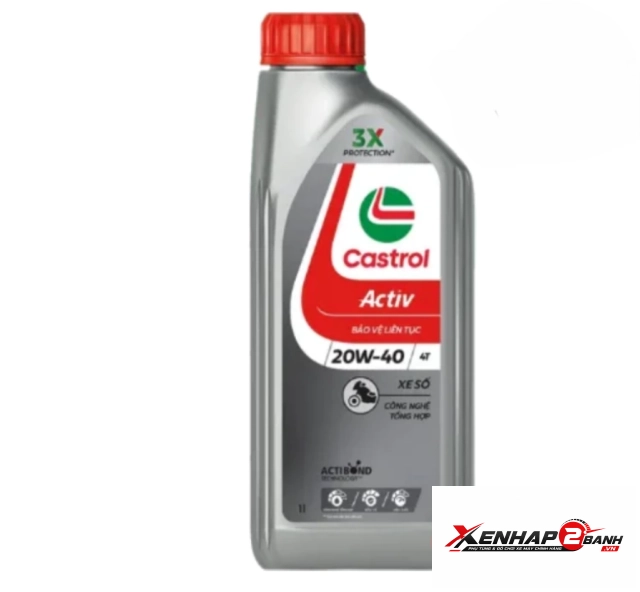 Nhớt castrol activ 20w40 1l dành cho xe số - 1