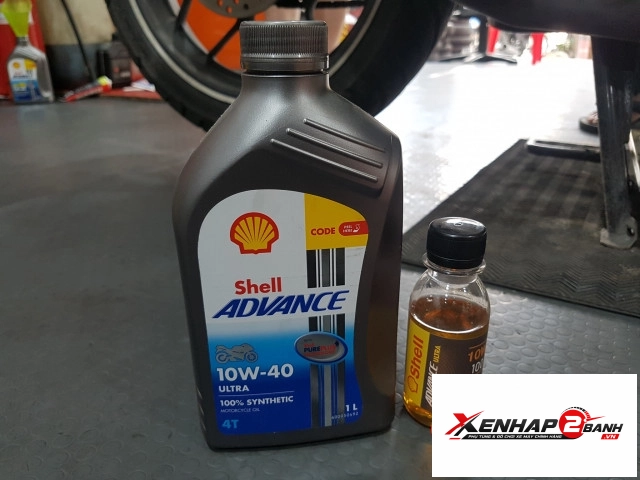 Nhớt chiết lẻ shell advance ultra 10w40 100ml - 1