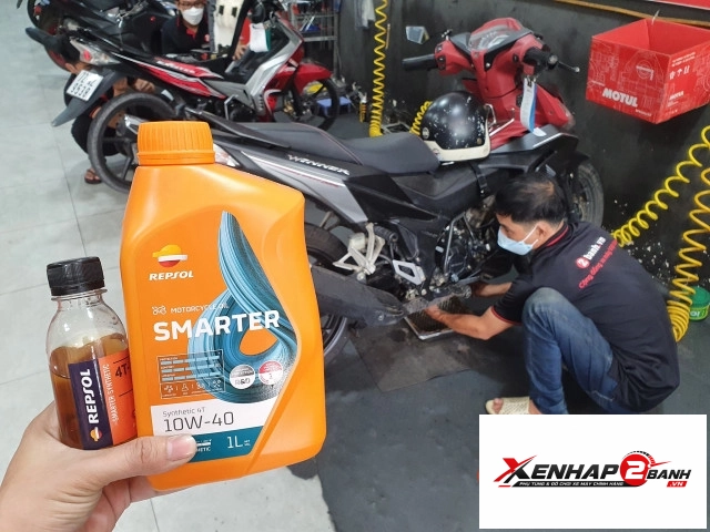 Nhớt chiết lẻ repsol smarter synthetic 4t 10w40 100ml - 4