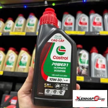 Nhớt Castrol Power 1 Ultimate Scooter 10W30 0,8L dành cho xe ga Honda