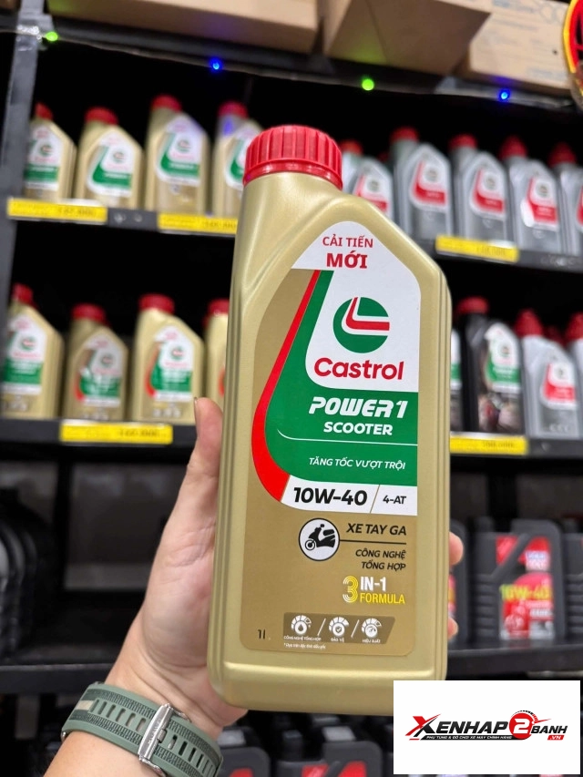 Nhớt castrol power 1 scooter 10w40 1l dành cho xe tay ga - 1