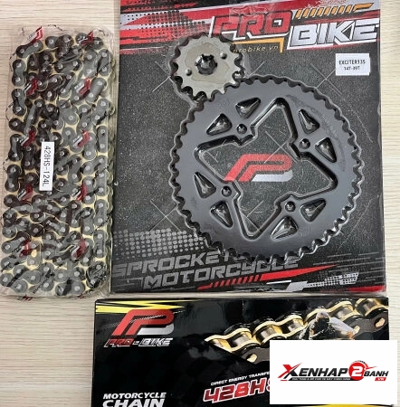 Bộ nhông sên dĩa Pro-Bike cho Exciter 135 14T – 39T – 428HS (sên tán đúc)