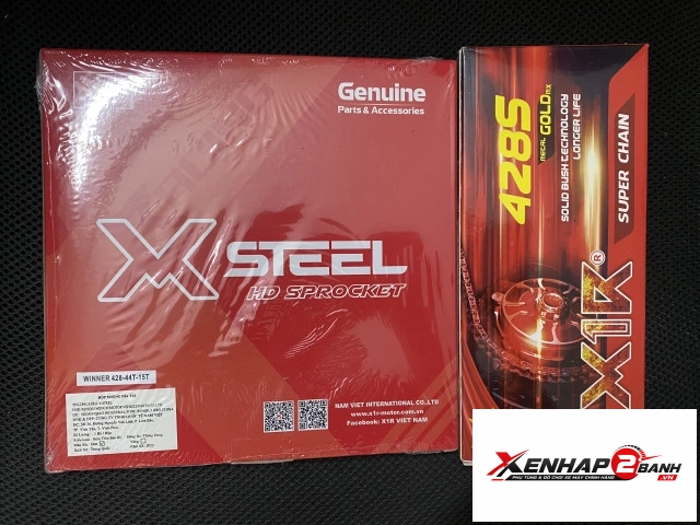 Bộ nhông sên dĩa x1r cho winner 122l đen - 1
