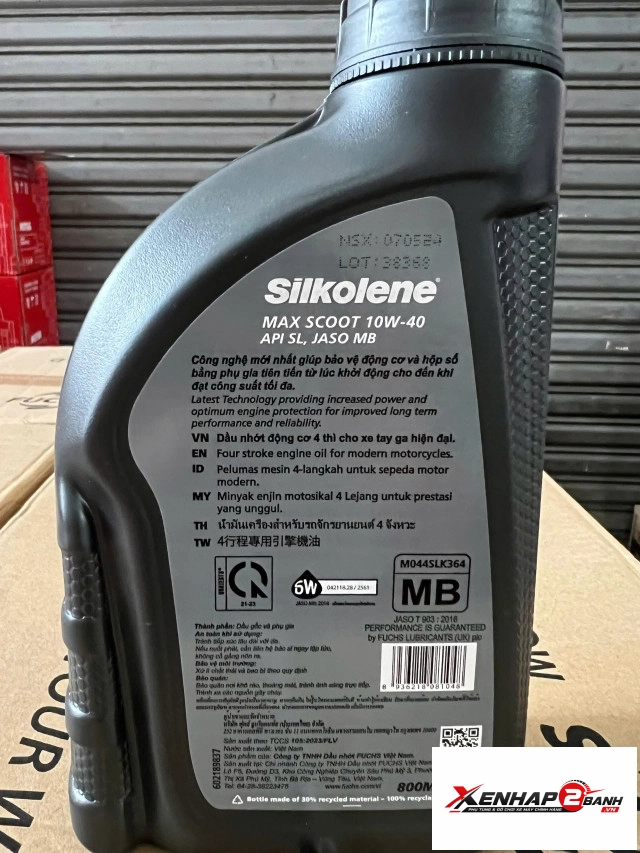 nhớt fuchs silkolene max scoot 10w40 4t 08l - 2