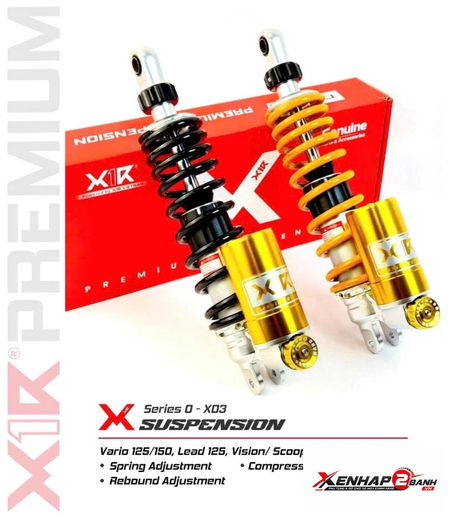 Phuộc x1r x03 bình dầu cho vario 125150 chính hãng - 1