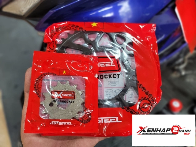 Bộ nhông sên dĩa x1r cho exciter 150 122l đen - 3