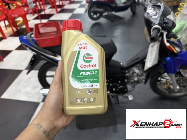 Nhớt castrol power 1 10w40 08l dành cho xe số - 3