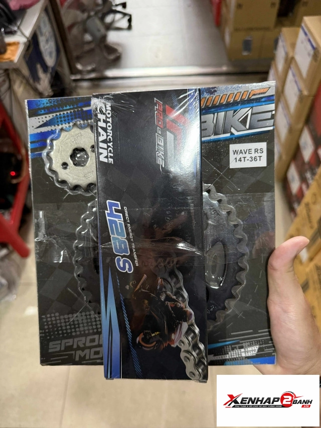 Bộ nhông sên dĩa pro-bike cho wave rs future 14t - 36t- sên 428s 108l sên tán đúc - 1