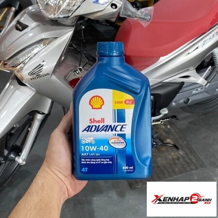 Nhớt Shell Advance 4T AX7 10W40 Synthetic Based 0.8L