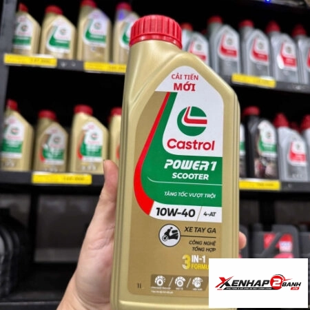 Nhớt Castrol Power 1 Scooter 10W40 1L dành cho xe tay ga