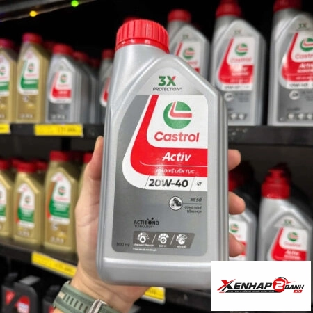 Nhớt Castrol Activ 20W40 0,8L dành cho xe số