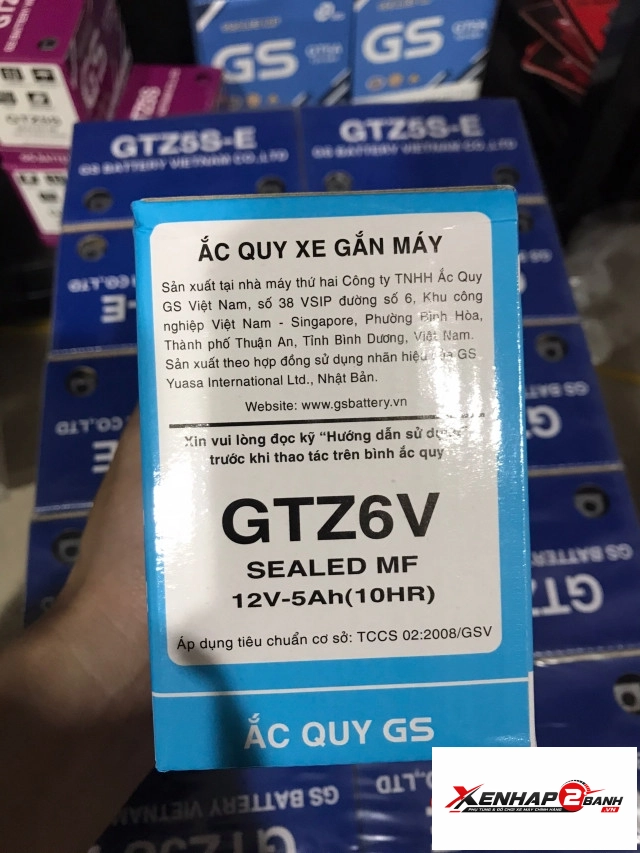 Bình ắc quy gs gtz6v - 1