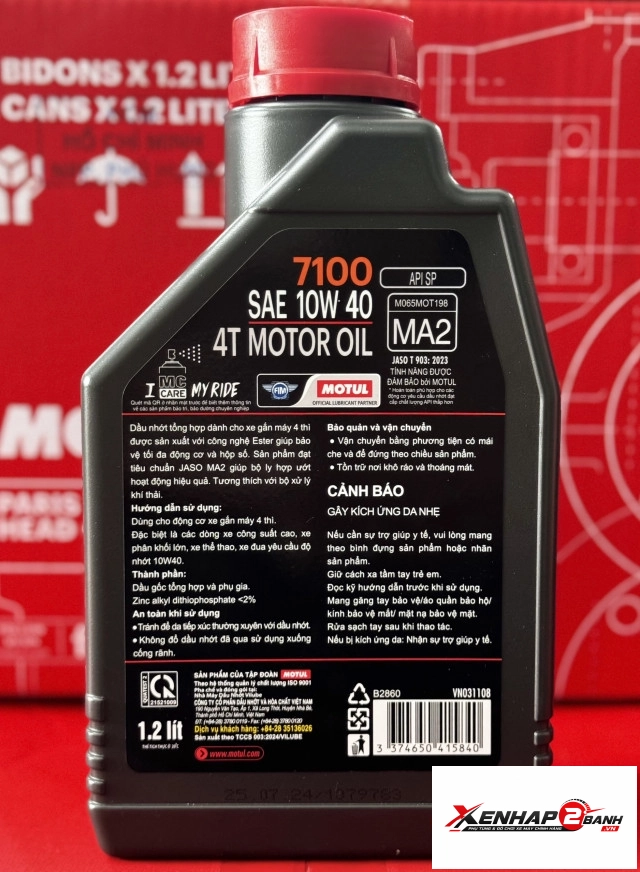 Nhớt motul 7100 10w40 1l2 - 2