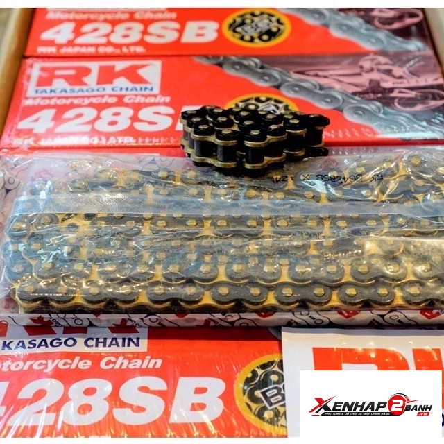 Sên rk vàng đen 428sb - 124l chính hãng - 1