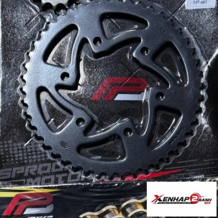 Bộ nhông sên dĩa Pro-Bike tán đúc vàng đen cho Exciter 155 (46T) 428HS