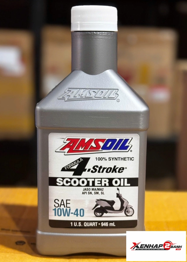 Nhớt amsoil 10w40 scooter 4 stroke 946ml - 1