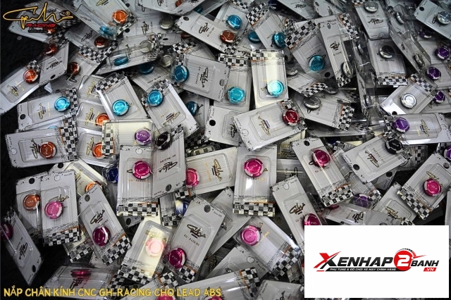 Nút che chân kính gh racing nhôm cnc cho lead abs - 3
