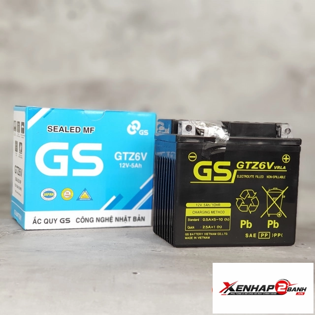Bình ắc quy gs gtz6v - 3