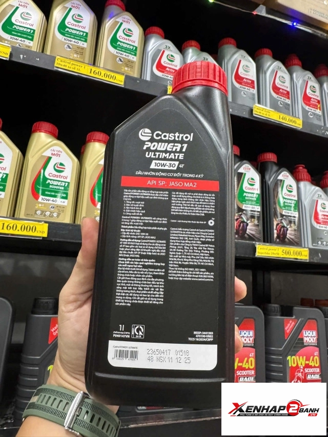 Nhớt castrol power 1 ultimate 10w30 1l dành cho xe số honda - 2