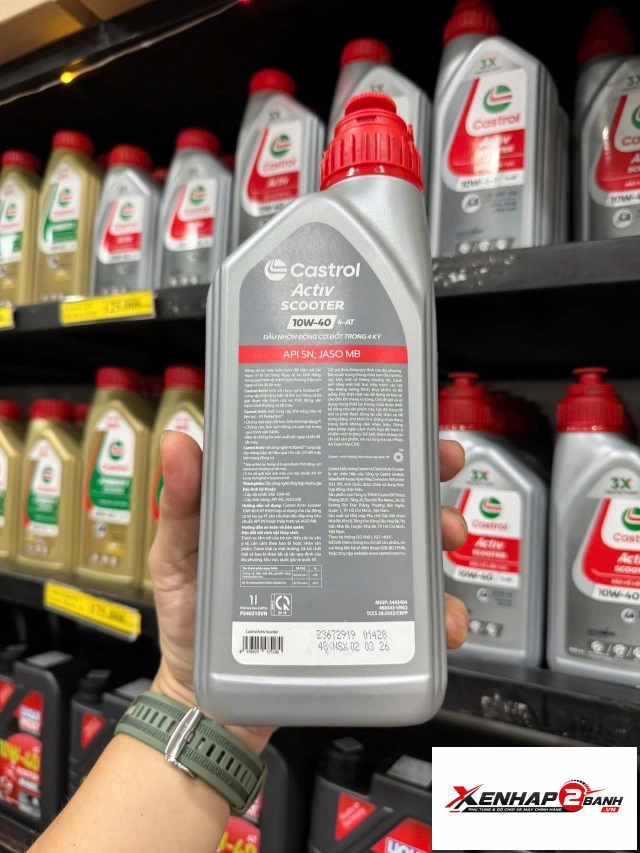 Nhớt castrol activ scooter 10w40 1l dành cho xe tay ga - 2