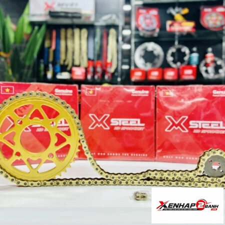 Bộ nhông sên dĩa X1R cho Winner (122L, Vàng)