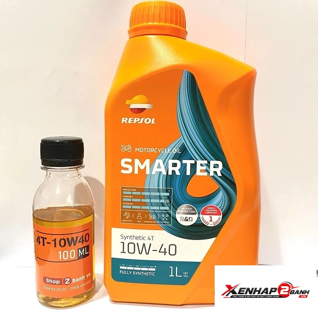Nhớt chiết lẻ repsol smarter synthetic 4t 10w40 100ml - 1