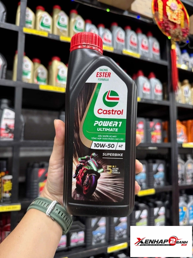 Nhớt castrol power 1 ultimate superbike 10w50 dành cho các dòng xe số phân khối lớn - 1