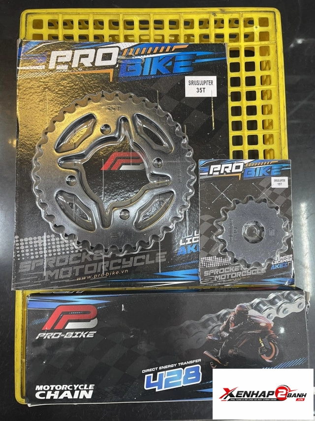Bộ nhông sên dĩa pro-bike cho sirius 15t - 36t- sên 428 - 1
