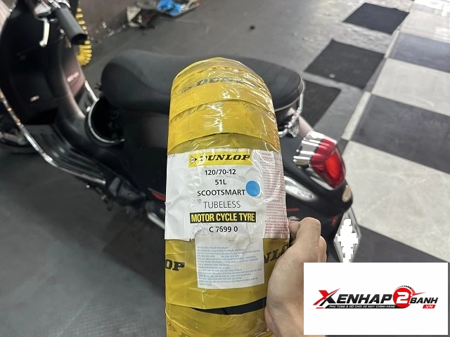 Vỏ xe dunlop 12070-12 scoot smart - 2