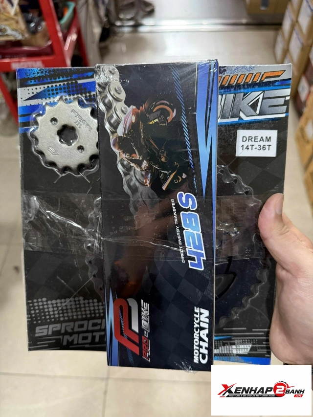 Bộ nhông sên dĩa pro-bike cho wave dream 14t - 36t- sên 428s 108l sên tán đúc - 1
