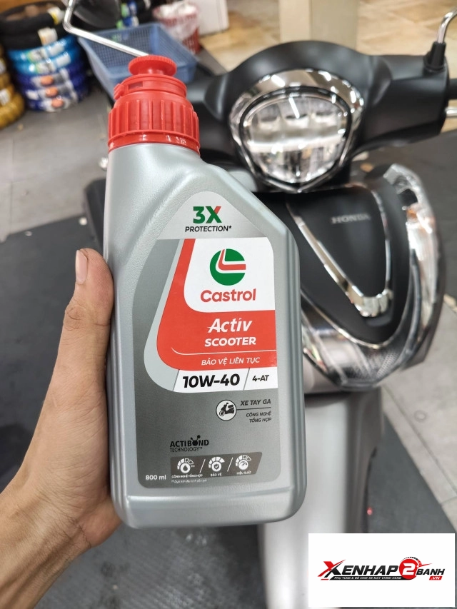 Nhớt castrol activ scooter 10w40 08l dành cho xe tay ga - 3