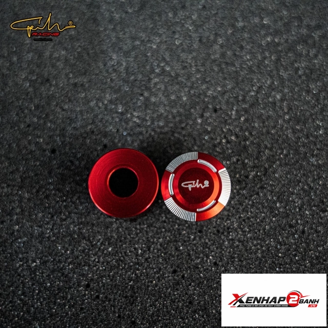 Nút che chân kính gh racing nhôm cnc cho stylo scoopy giorno vision ab - 2