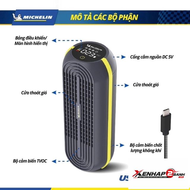 Máy lọc không khí michelin ml79 cho ô tô - 3