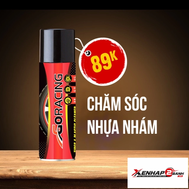 Chai xịt làm sạch dàn nhựa nhám vỏ lốp xe goracing - 2