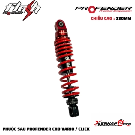 Phuộc Profender Flash Series cho Vario 150, Click, Lead, Vision cao 330mm chính hãng