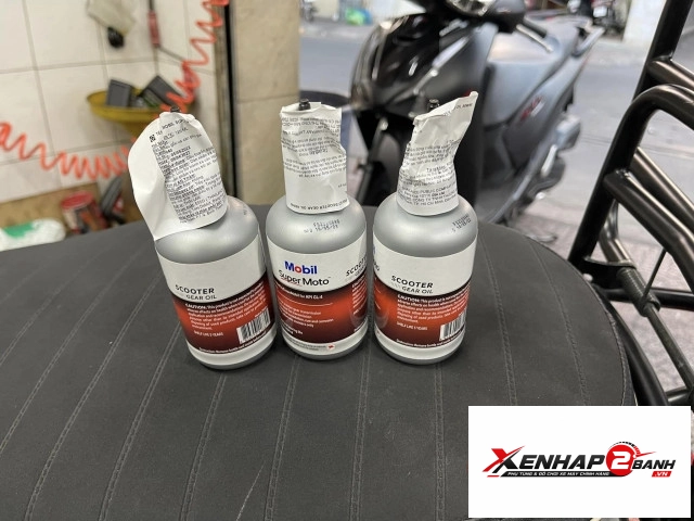 Nhớt lap nhớt hộp số xe ga mobil super moto 80w90 120ml - 1