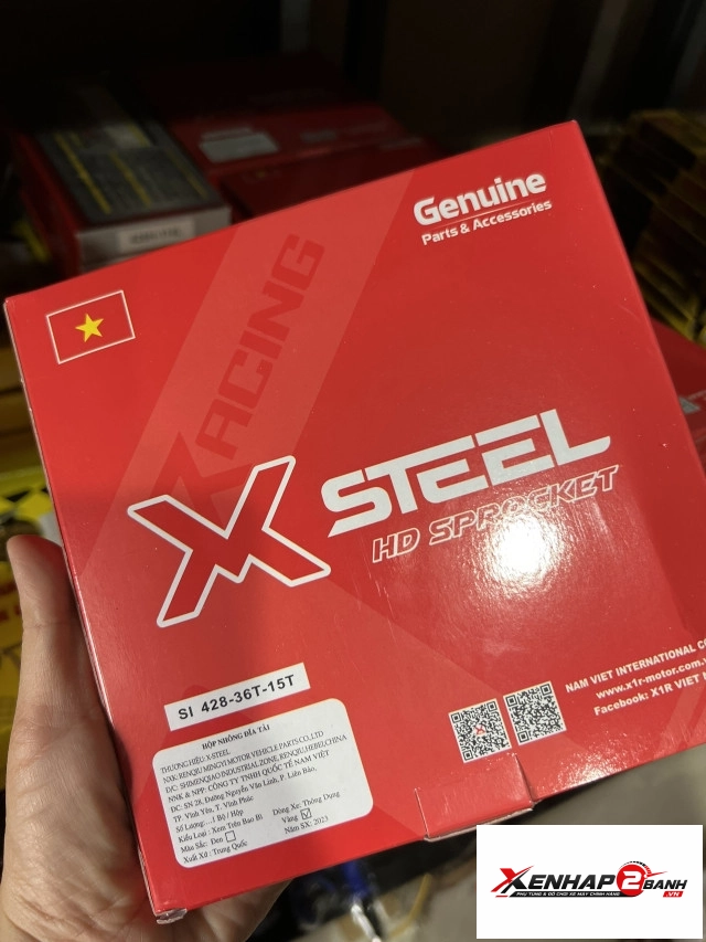 Bộ nhông sên dĩa x1r cho sirius 114l vàng - 1