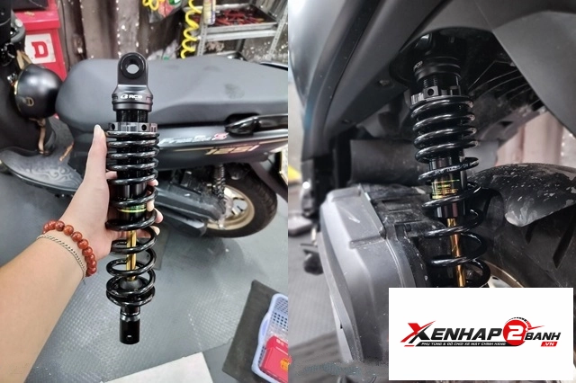 Phuộc rcb c2 đen ty vàng cho honda vario click chính hãng - 4