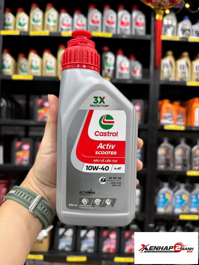 Nhớt castrol activ scooter 10w40 08l dành cho xe tay ga - 1