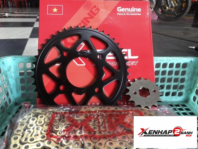 Bộ nhông sên dĩa x1r cho winner 122l đen - 3