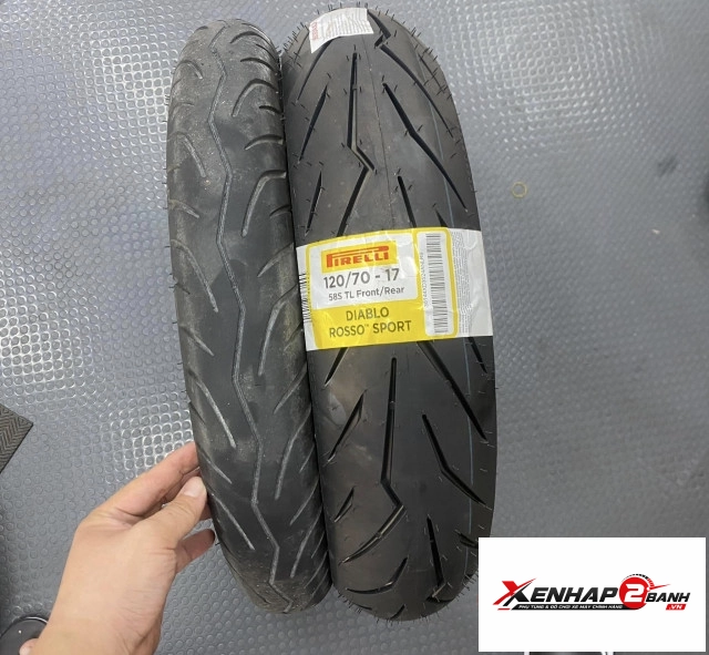 Vỏ pirelli 12070-17 diablo rosso sport - 1