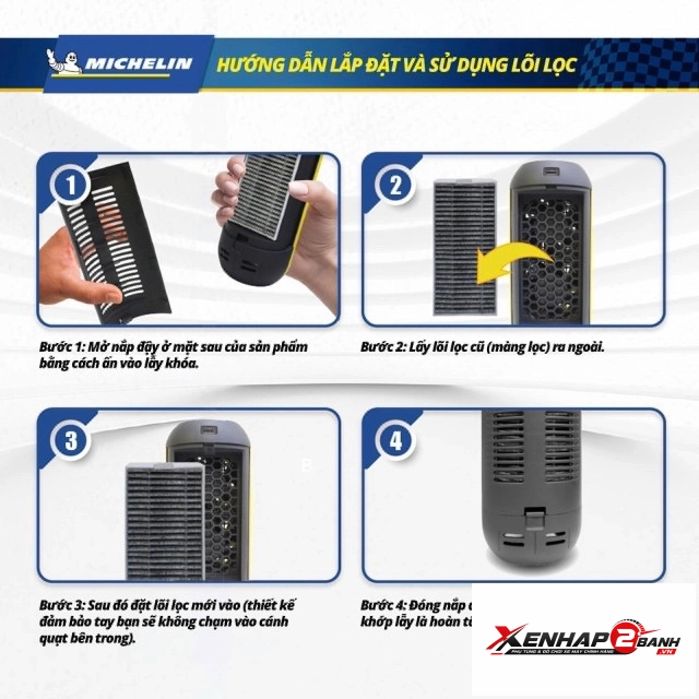 Máy lọc không khí michelin ml79 cho ô tô - 4