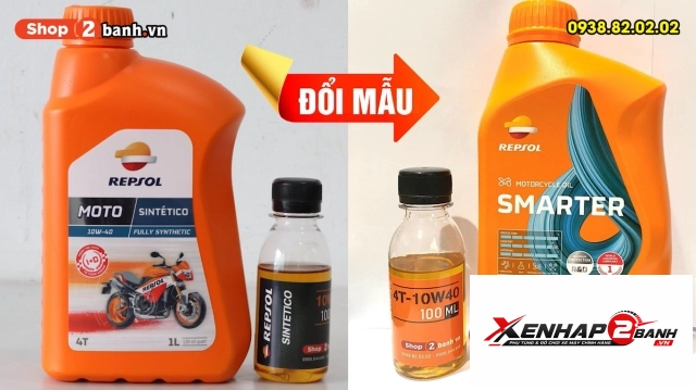 Nhớt chiết lẻ repsol smarter synthetic 4t 10w40 100ml - 3