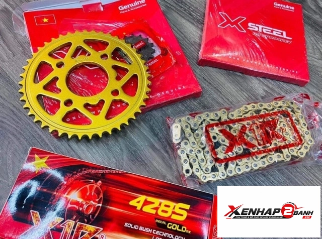 Bộ nhông sên dĩa x1r cho winner 122l vàng - 2