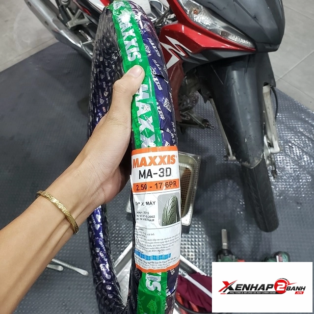 Vỏ có ruột maxxis 250-17 gai kim cương 3d - 1