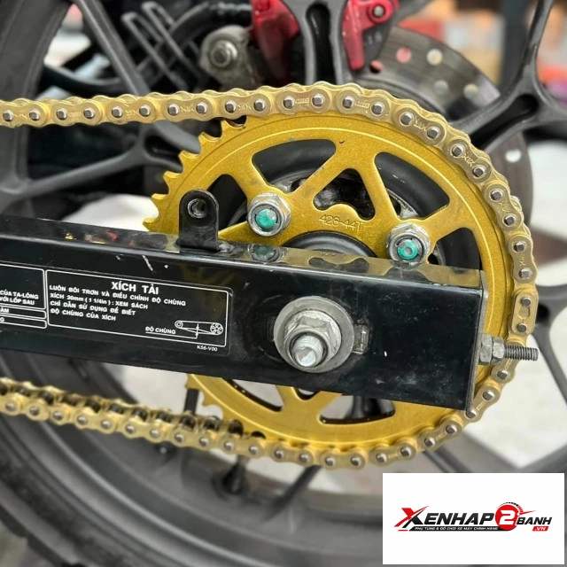 Bộ nhông sên dĩa x1r cho winner 122l vàng - 5