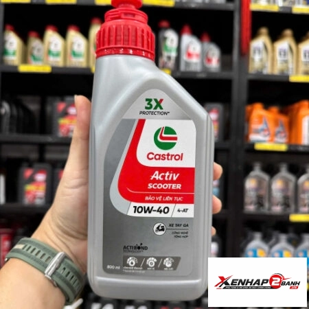 Nhớt Castrol Activ Scooter 10W40 0,8L dành cho xe tay ga